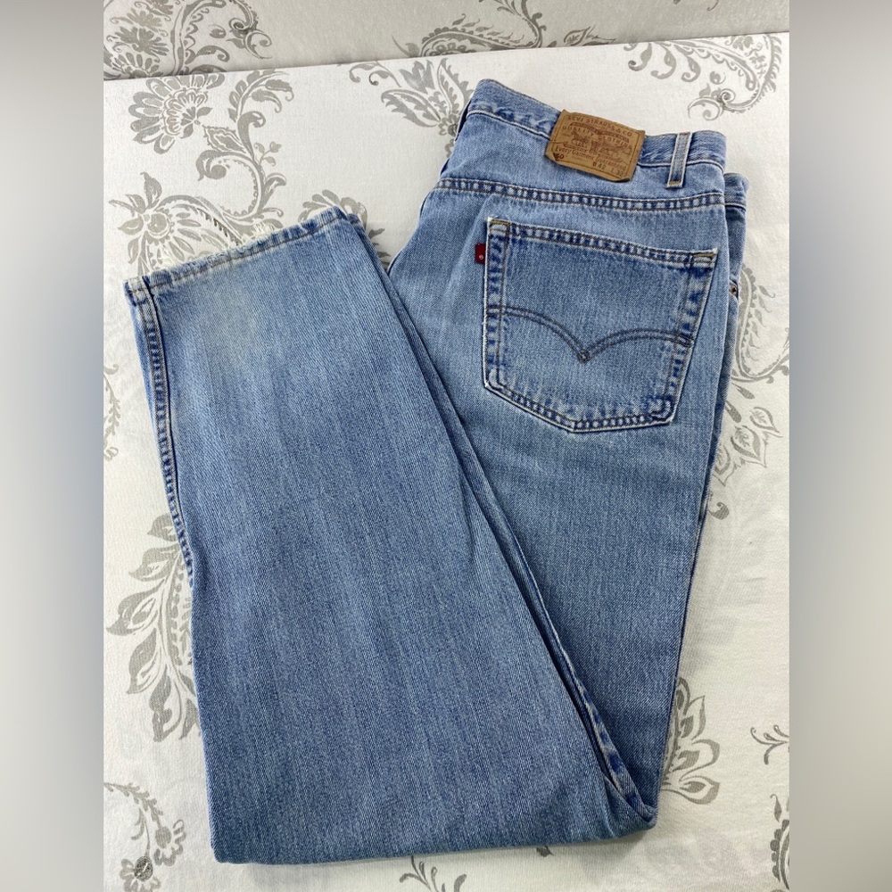Levi's Vintage 550 Red Blank R Tag Rare Relaxed Fit 42X32 Made In The
USA‎